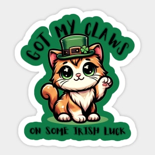 Got my claws on some Irish luck Cute St Patricks day Sticker